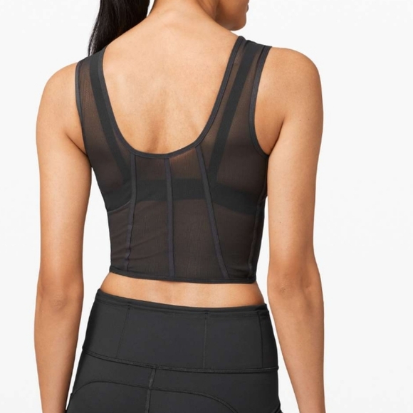 Lululemon athletica femme force crop tank in black size 10 - Picture 4 of 12